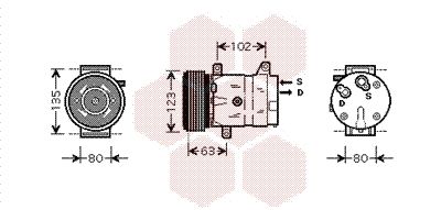 VAN WEZEL Kompressori, ilmastointilaite 4300K440